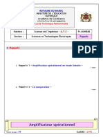 Amplificateur Operationnel Resume Et Exercices