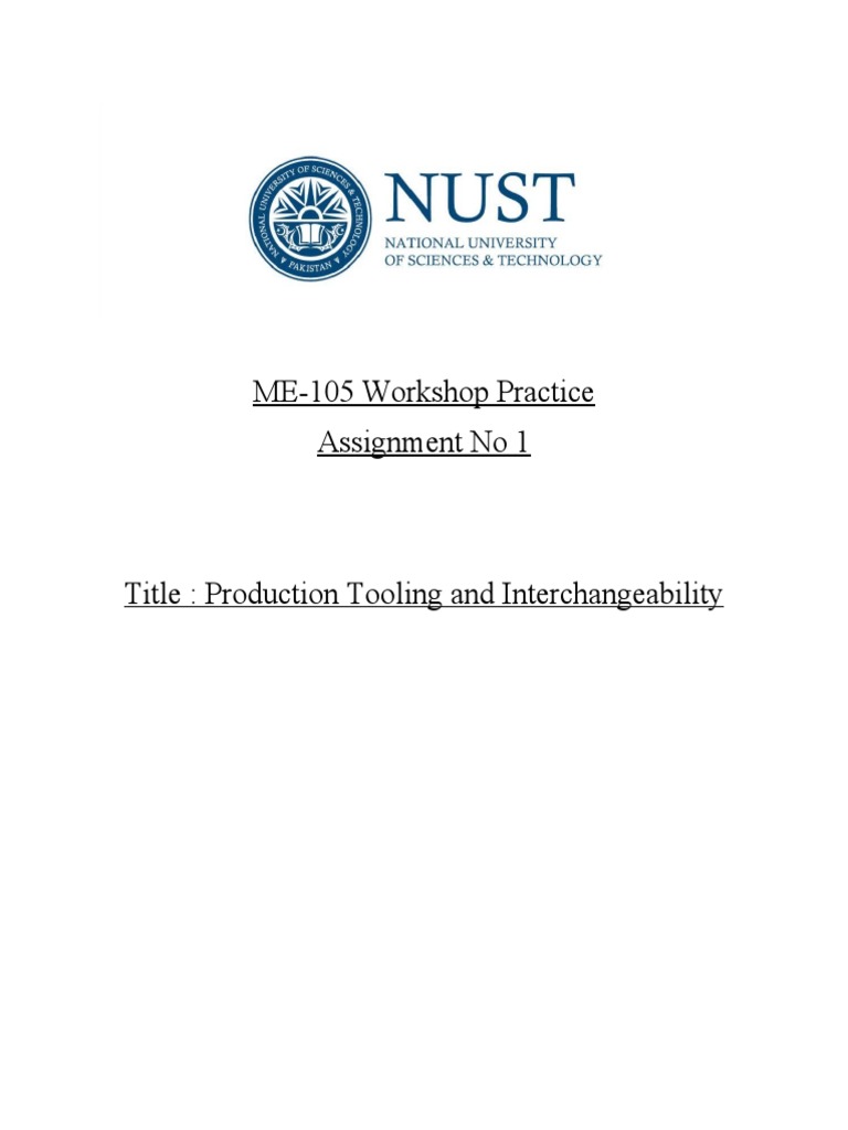 Production Tooling and Interchangeability | PDF | Machine Tool ...
