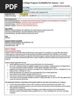 Durham College Program Availability List For JAN - 2021 Intake 010820 PDF