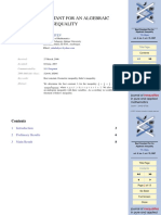 The Best Constant For An Algebraic Inequality: Y.N. Aliyev