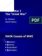 World War I The "Great War"