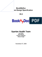 Spartan Health Team: Bookmydoc Software Design Specification V0.2