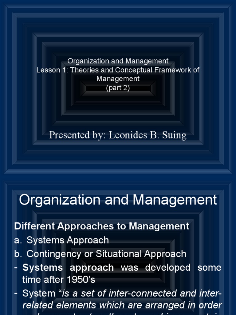 Systems Approach in Management Theory | PDF | System | Systems Theory