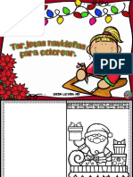 Tarjetas Navideñas para Colorear