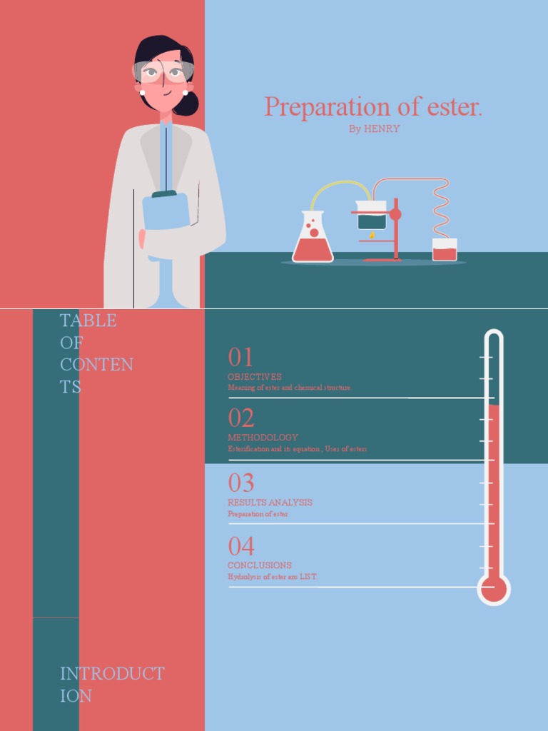 Preparation of Ester.: by Henry | PDF | Ester | Carbon Compounds