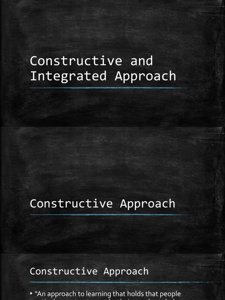 Constructive and Integrated Learning Approaches | PDF