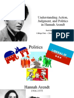 Understanding Action, Judgment, and Politics in Hannah Arendt