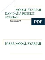 Pertemuan 10 PASAR MODAL SYARIAH Dan Dana Pensiun Syariah