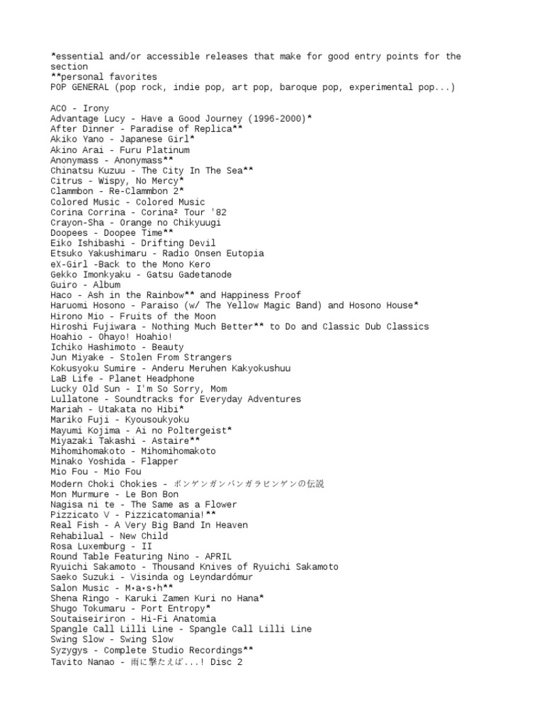 Recommended Japanese Music Txt Musical Subgenres Popular Music