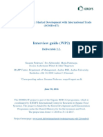 Interview Guide (Wp2) : Sustainable Organic Market Development With International Trade (Somdwit)