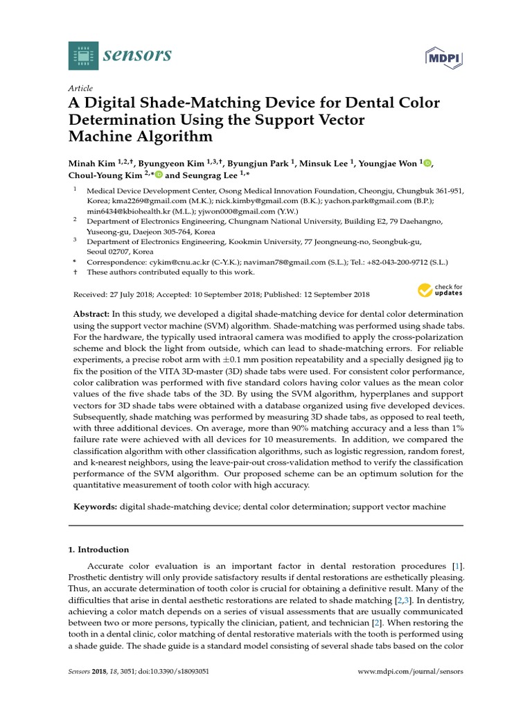 Digital Shade Guide PDF Cross Validation (Statistics) Dentistry