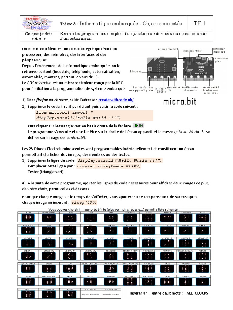 Programmation avec BBC micro:bit | PDF