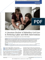 A Literature Review of Midwifery-Led Care in Reducing Labor and Birth Interventions
