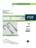 ANCHOR FOUNDATION BOLT DATA SHEET