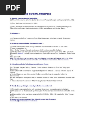 Receipt and payment rules