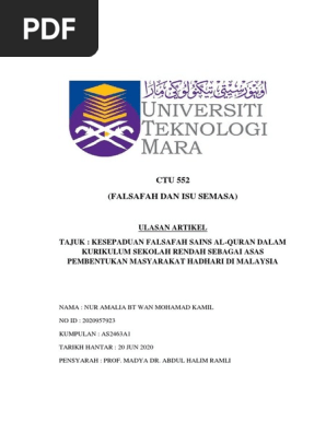 Ulasan Artikel Ctu 552 Pdf