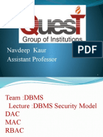DBMS Security - Model