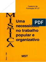 Cad de Formaçao n 27 Mistica uma necessidade no trabalho popular e organizativo