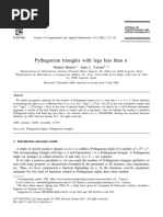 Pythagorean Triangles With Legs Less Than N: Manuel Benito, Juan L.Varona