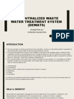 Decentralized Waste Water Treatment System (Dewats) : Submitted By: Gurleen Malhotra