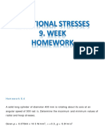 Rotational Stresses - 9. Week - Homework PDF