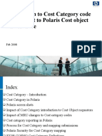 Introduction To Cost Category Code & Its Impact To Polaris Cost Object Maintenance