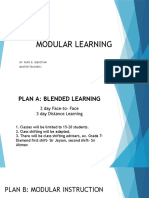 Modular Learning: By: Ruby B. Sebastian Master Teacher-I