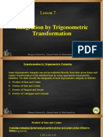 Lesson 7 Transformation by Trigonometric Formulas