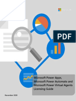 Power Apps, Power Automate and Power Virtual Agents Licensing Guide - Nov 2020