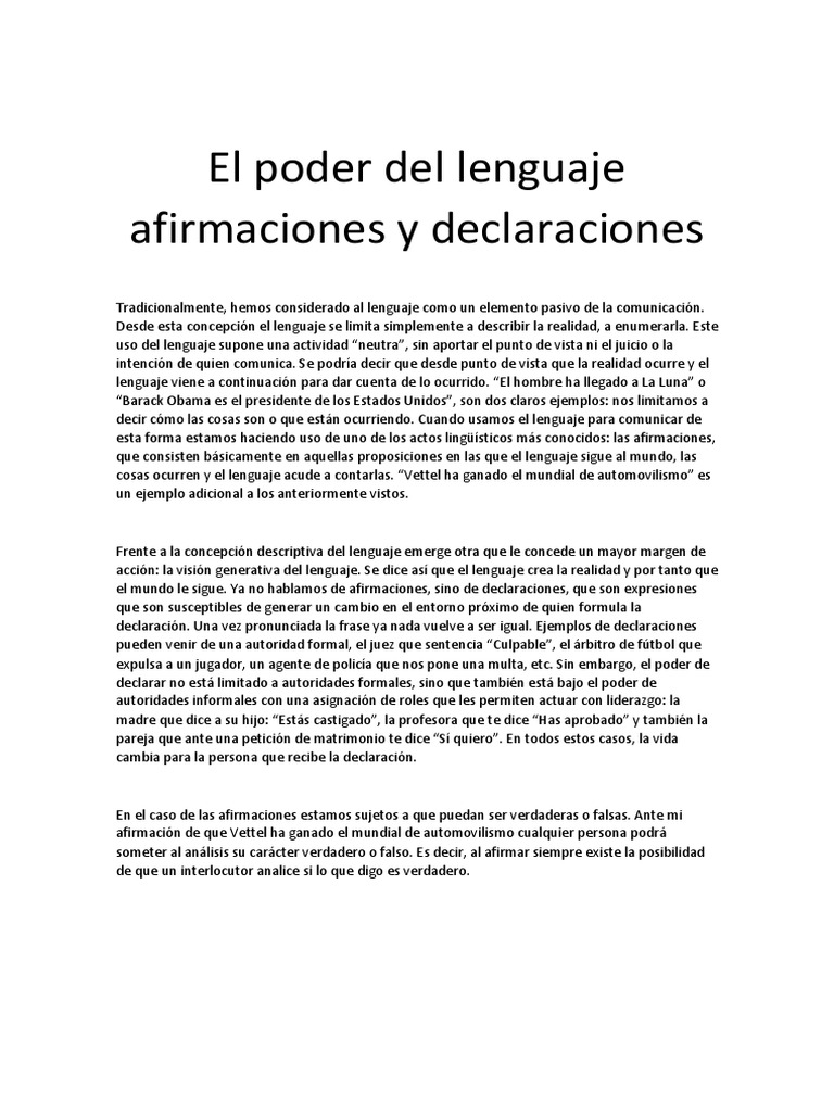 El Poder de Las Afirmaciones | PDF | Realidad | Universo