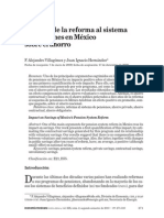 Impacto de la reforma al sistema de pensiones en México sobre el ahorro