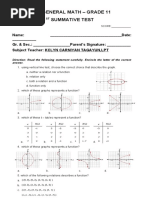 Summative Test Grade 11 GM