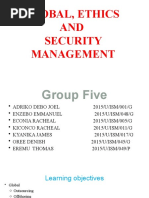 Global, Ethics AND Security Management