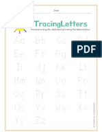 Tracing letters worksheets