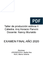 Examen Final Producción Edilicia 2 - cátedra Panvini.