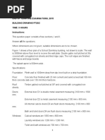 Senior Five End of Term One Examinations, 2015 Building Drawing P720/2 Time: 3 Hours Instructions