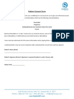 Patient Consent Form for E-Stim Treatment