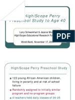 The High/Scope Perry Preschool Study To Age 40: Larry Schweinhart & Jeanne Montie