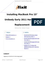 Unibody MacBook Pro 2011 Hard Drive Replacement Guide