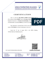 PICPA Certification for CPA Jimme Balatico