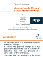 Design of an Eductor Pump for Mixing Chemicals