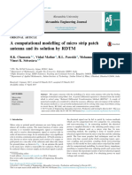 A Computational Modelling of Micro Strip Patch Antenna and Its Solution by RDTM