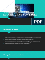 Computer Center Security and Controls