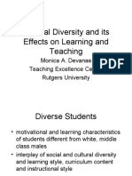 Cultural Diversity and Its Effects On Learning and Teaching