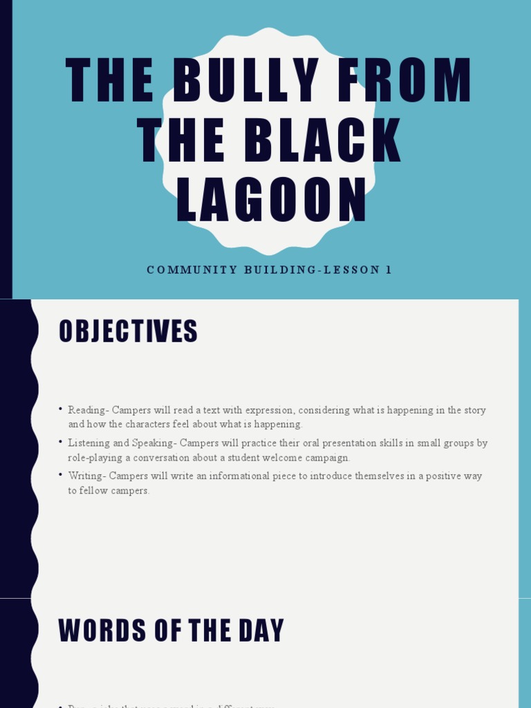 Bully From The Black Lagoon PDF Narration Books