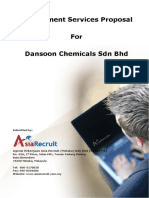 Recruitment Services Proposal For Dansoon Chemicals SDN BHD SDN BHD
