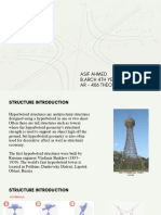 Hyperboloid Structures: Asif Ahmed B.Arch 4Th Year Sfs Ar - 406 Theory of Structure