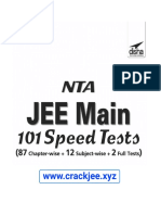 NTA JEE MAIN 101 Speed Tests 