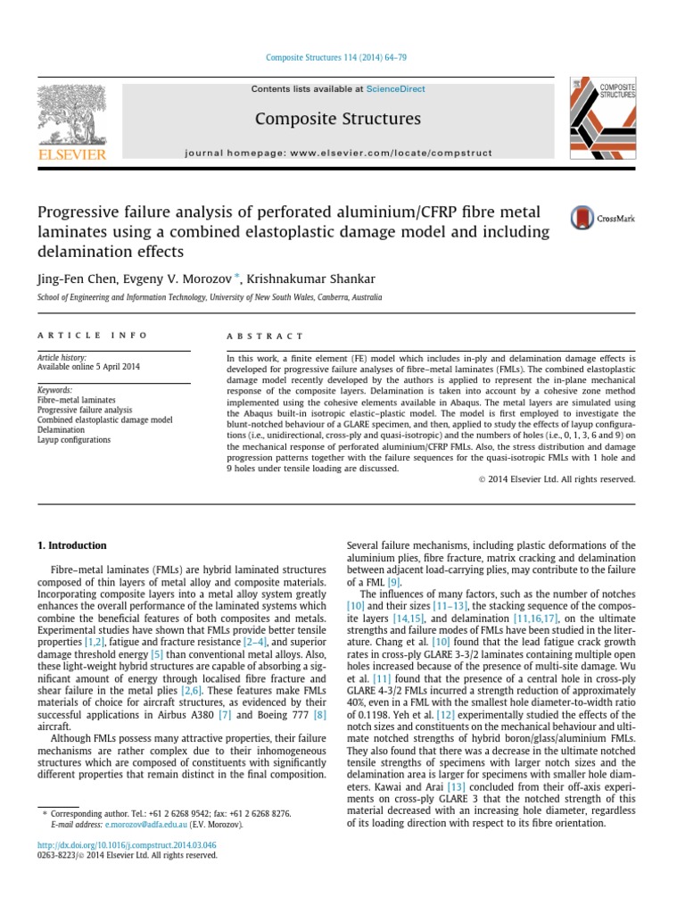 2014 - Progressive Failure Analysis of Perforated Aluminium - CFRP ...