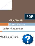 Grammar: Order of Adjectives
